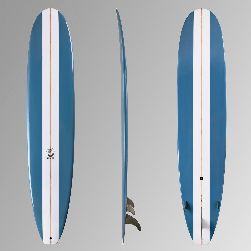 Prancha Longboard 9' 67L. Inclui 2 +1 quilha central de 8"